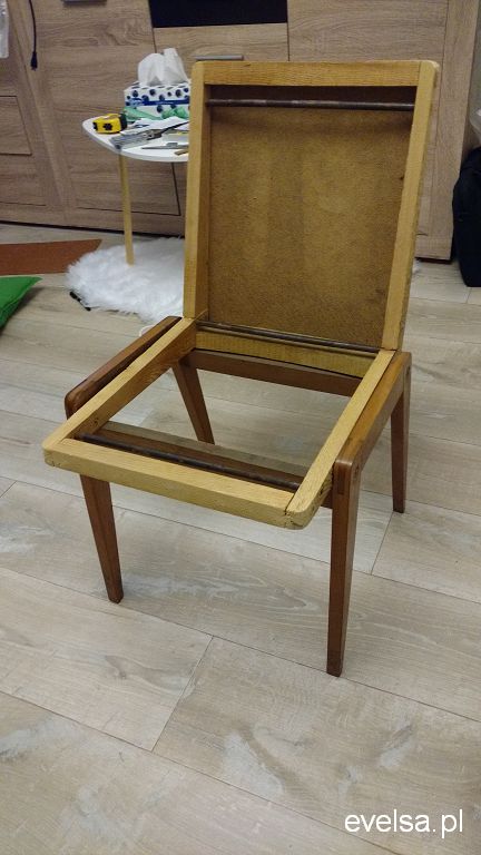Renowacja krzesła prl