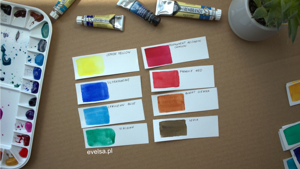 pierwsza paleta do akwareli zestaw kolor farby akwarelowe