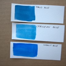 niebieski akwarele ultramaryna cerulean blue kobalt akwarela phthalo blue